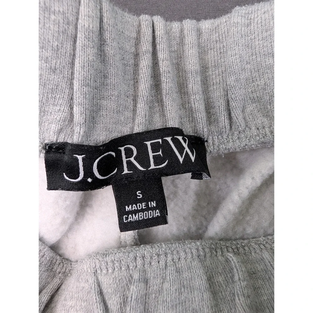J Crew Womens CF420 Heritage Fleece Jogger Sweatpants Gray Small